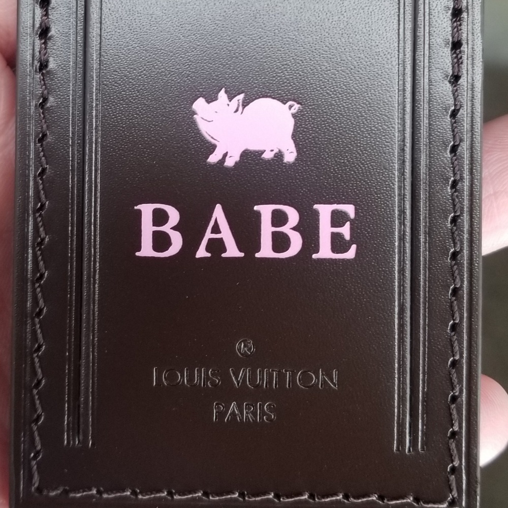 LOUIS VUITTON LARGE EBENE BROWN BABE LUGGAGE TAG - Picture 4 of 6